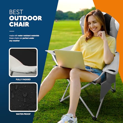Premium Padded Camping Chairs - Lightweight & Foldable