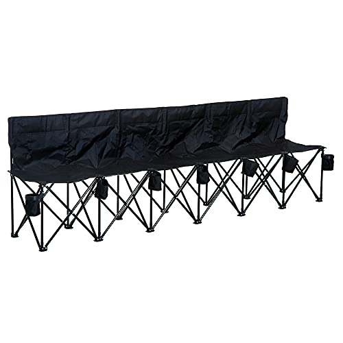 Outsunny Folding Sports Bench - Black