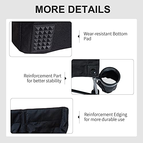 Outsunny Folding Sports Bench - Black
