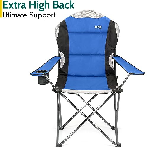 2-Pack Trail High Back Folding Camping Chairs with Cup Holder