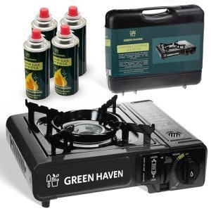 Portable Camping Stove with Case & Butane Gas