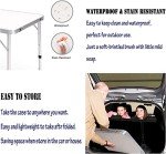 Portable Folding Camping Picnic Table, Adjustable Height