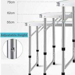 Portable Folding Camping Picnic Table, Adjustable Height