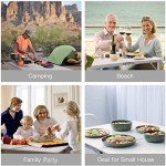 Portable Folding Camping Picnic Table, Adjustable Height