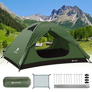 VONTOX Camping Zelt für 2-3 Personen (Grün)