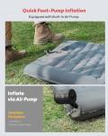 QPAU Camping Sleeping Pad with Built-in Foot Pump