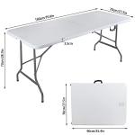 Anji DEPOT 6ft Folding Trestle Table, Heavy Duty Trestle Table