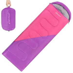 Lightweight Compact 4 Season Sleeping Bag for Adults and Kids