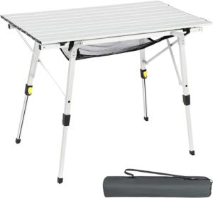 Height Adjustable Folding Camping Table Lightweight Aluminium