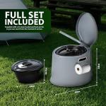 ZENO Portable Camping Toilet - Large & Lightweight