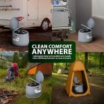 ZENO Portable Camping Toilet - Large & Lightweight