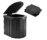 KINSPORY Portable Camping Toilet (Black, with Lid)