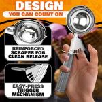 Stainless Steel Trigger Ice Cream Scoop 4oz