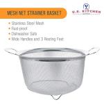 Stainless Steel 3 Quart Strainer with Handles