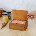 Demigo Acacia Wood Salt Cellar with Lid