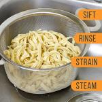 Stainless Steel 3 Quart Strainer with Handles