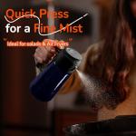 Blue Glass Olive Oil Sprayer 16oz - 2 in 1