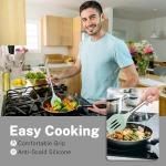 28-Piece Light Green Silicone Kitchen Utensil Set