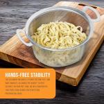 Stainless Steel 3 Quart Strainer with Handles