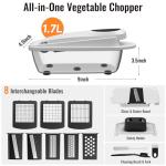 8-Blade All-in-One Vegetable Chopper with Container