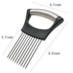 Stainless Steel Onion Holder for Easy Vegetable Slicing