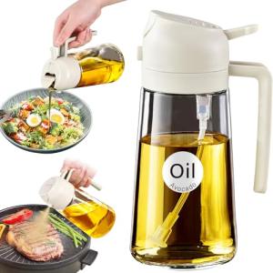 16oz Glass Olive Oil Dispenser Spray Bottle