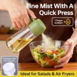 2-Pack Glass Oil Sprayer with Labels and Control