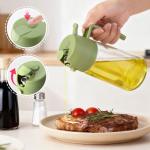 2-Pack Glass Oil Sprayer with Labels and Control