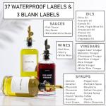 Olive Oil Dispenser Set with Labels and Tray