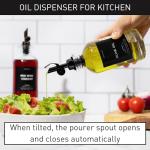 Olive Oil Dispenser Set with Labels and Tray