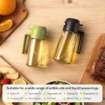 2-Pack Glass Oil Sprayer with Labels and Control