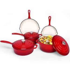 Nonstick Cast Iron Cookware Set, 5 Pieces