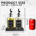 Olive Oil Dispenser Set with Labels and Tray