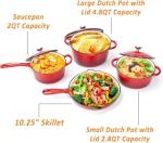 7-Piece Enameled Cast Iron Cookware Set