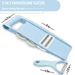 Blue 5-in-1 Mandoline Slicer & Veggie Cutter