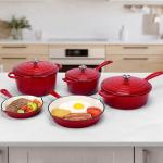 Nonstick Cast Iron Cookware Set, 5 Pieces
