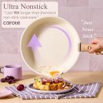 Carote 19-Piece Nonstick Cookware Set, Purple