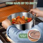 11-Piece Stainless Steel Cookware Set with Lids