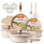 CAROTE 18-Piece Non-Stick Ceramic Cookware Set