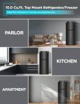 BLACK + DECKER 10 Cu. Ft. Top Mount Fridge