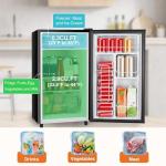 Compact Mini Fridge with Freezer and Adjustable Thermostat