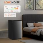Compact Mini Fridge with Freezer and Adjustable Thermostat