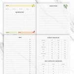 Portable Hardcover Recipe Book for 80 Recipes