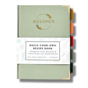 Kikaze Blank Recipe Notebook with Tabs and Stickers