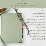 Kikaze Blank Recipe Notebook with Tabs and Stickers