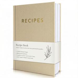 Blank Recipe Book with Waterproof Cover for Your Recipes