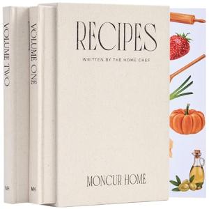 Set of 2 Blank Recipe Books with Stickers