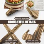 Wooden Cookbook Stand for Kitchen Counter