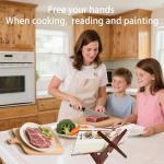 Elegant Wooden Cookbook Stand for Home Chefs