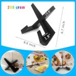 Rustic Black Wooden Cookbook Stand for Kitchen